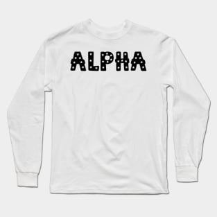 Alpha Star Letters Long Sleeve T-Shirt